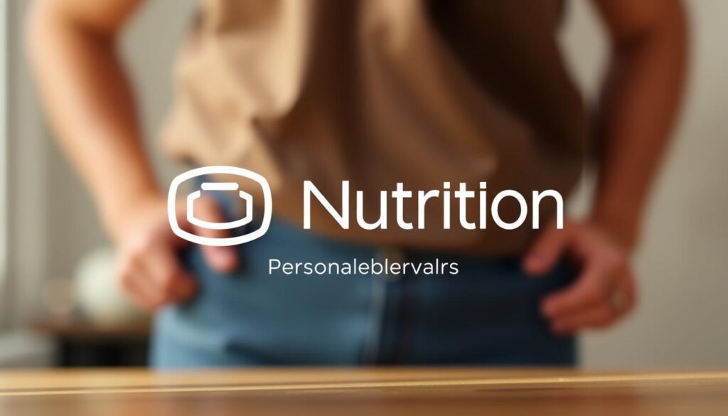 A modern, minimalist logo design showcasing the "Belt Nutrition" brand and its personalized services. The logo is prominently featured in the center, rendered in a clean, sans-serif typeface with a subtle belt icon. The design has a harmonious color palette, using a mix of warm and cool tones that convey a sense of health, wellness, and professionalism. The background features a soft, blurred gradient, adding depth and a premium feel to the overall composition. The lighting is natural, with a slight directional illumination that casts subtle shadows and highlights the logo's form. The camera angle is frontal, with a slight low perspective to make the logo appear authoritative and impactful.