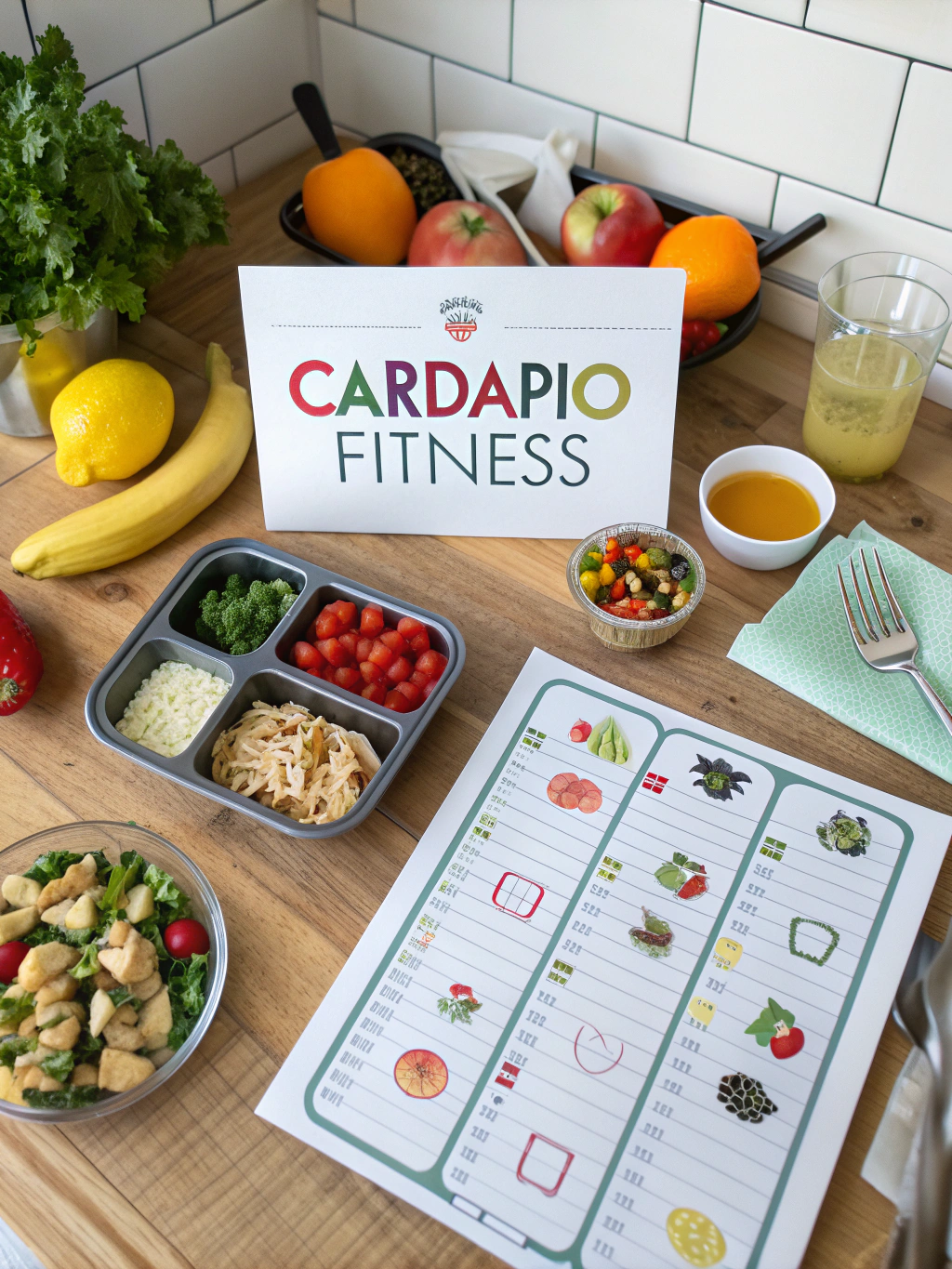 cardápio fitness preparing steps