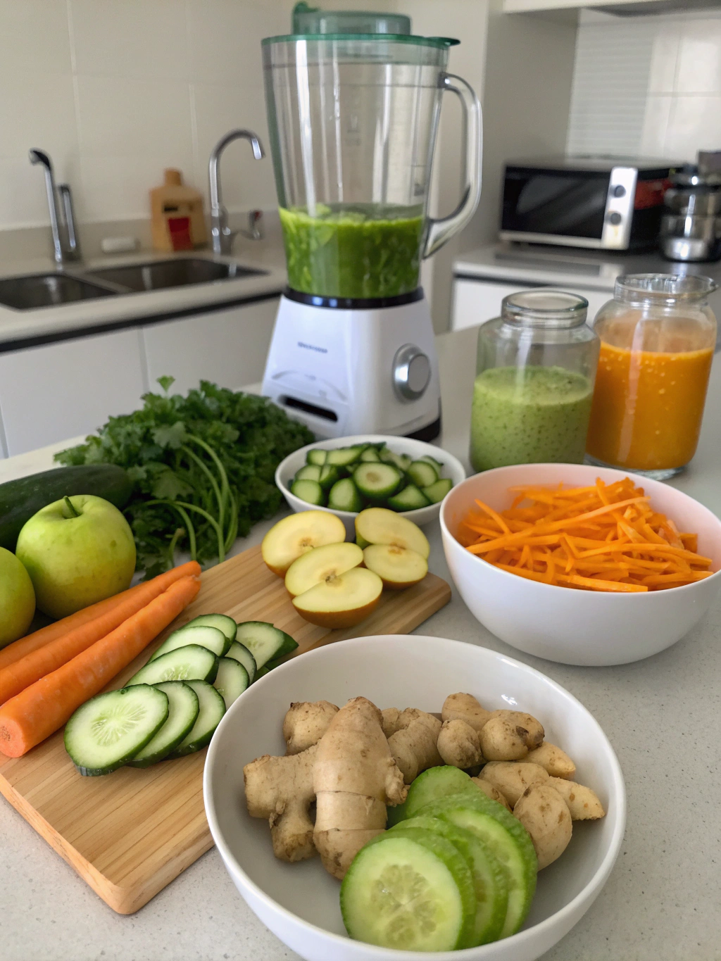 Suco Detox preparing steps