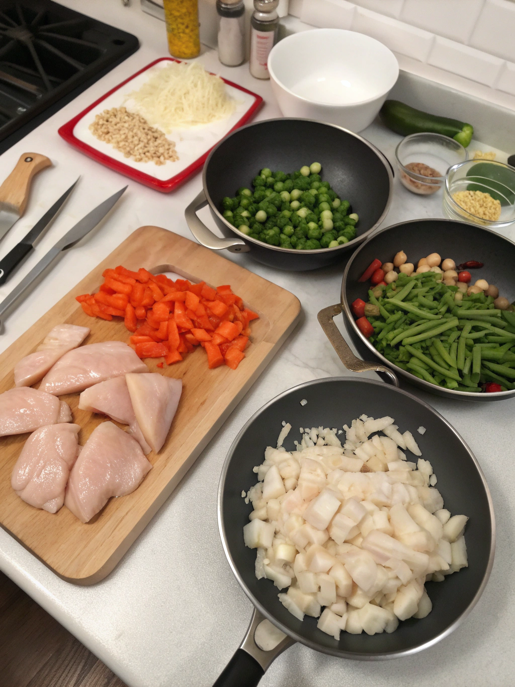 receitas com frango preparing steps