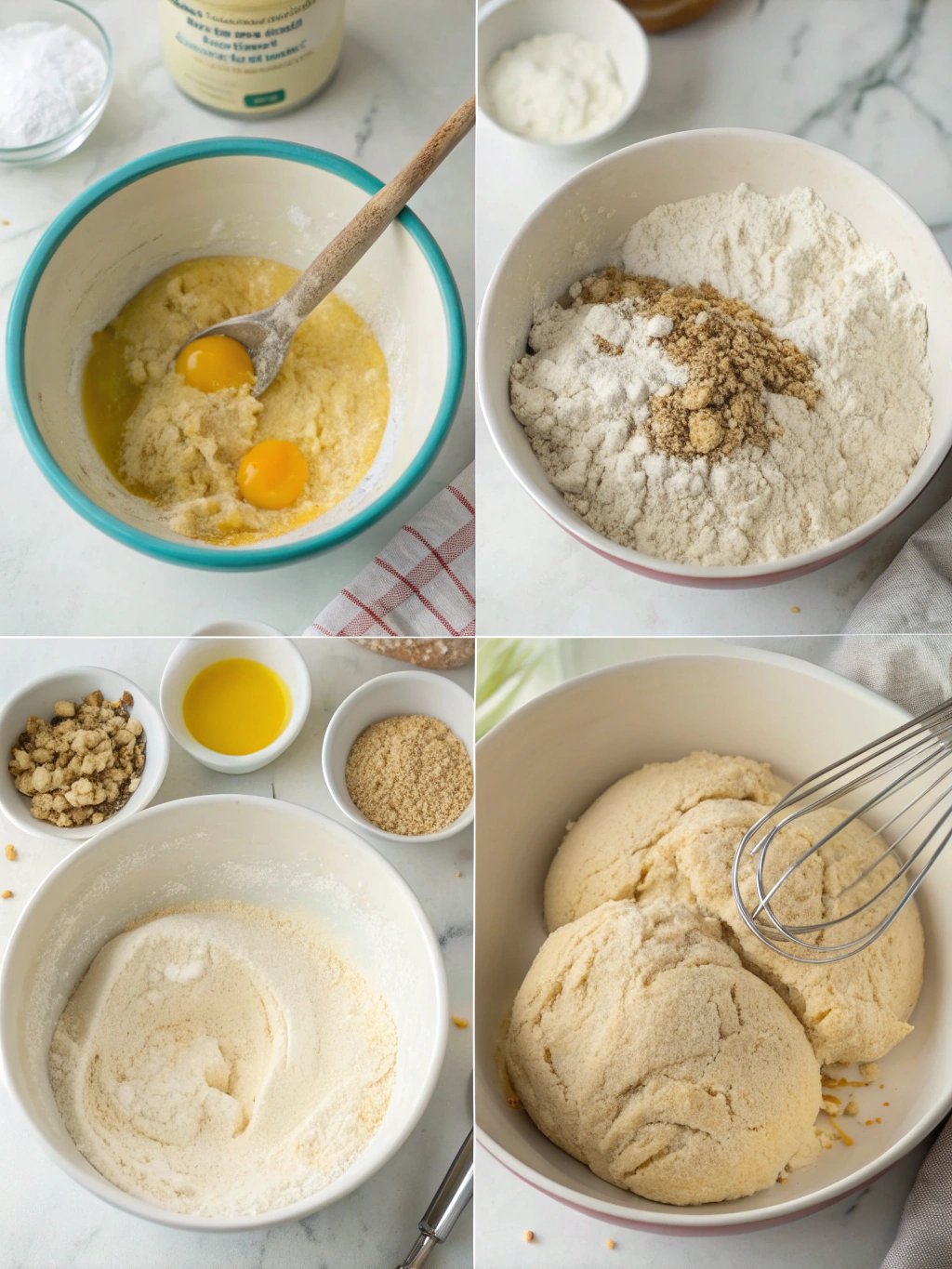 receita de pao sem glúten preparing steps